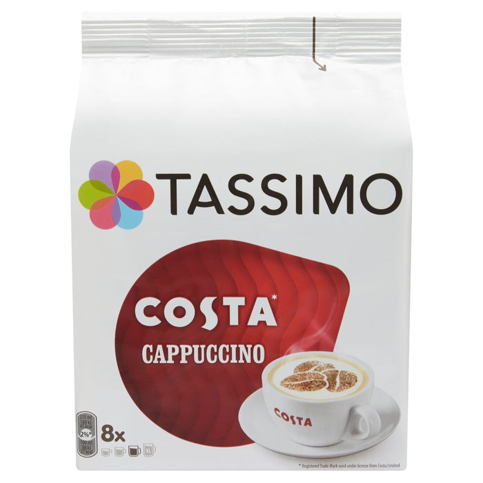 Tassimo Costa Cappuccino Coffee Pods 8 per pack
