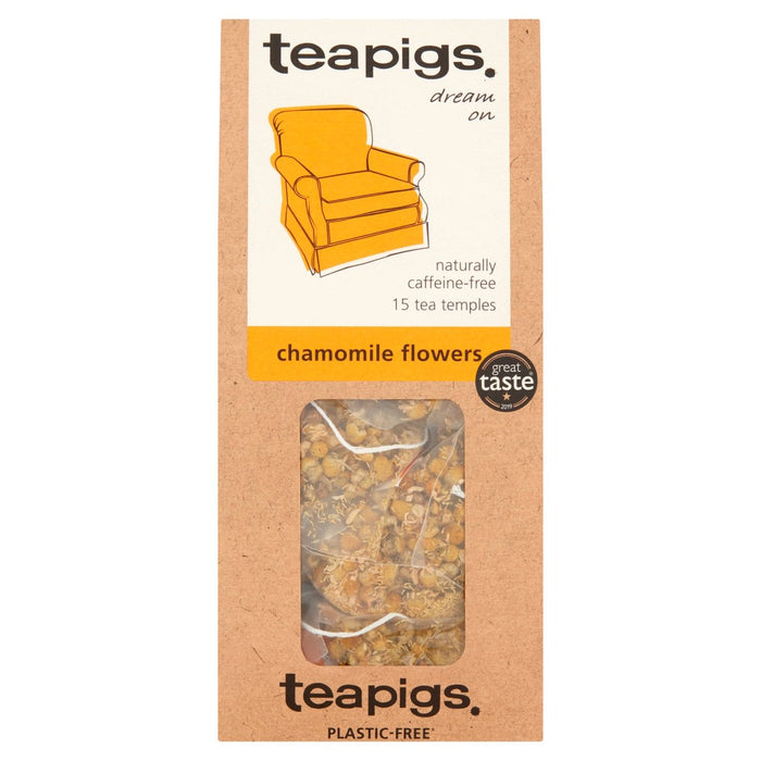 TEAPIGS Fleurs de camomille Sacs de thé 15 par paquet