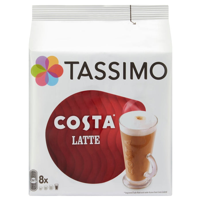 كبسولات قهوة تاسيمو كوستا لاتيه 8 كبسولات في كل عبوة