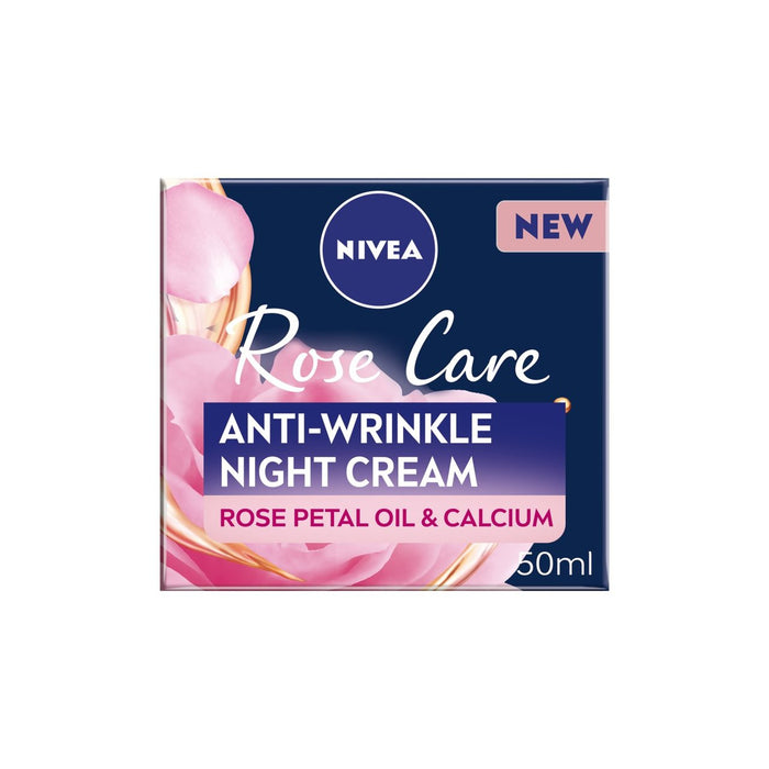 Nivea Rose Care Anti Wrinkle Nachtcreme mit Rosenblattöl & Kalzium 50 ml