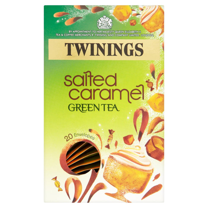 Twinings salado caramelo té verde 20 bolsas de té