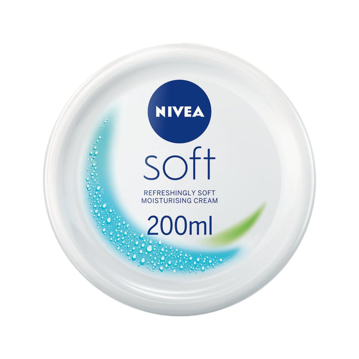 NIVEA Soft Moisturiser Cream for Face Hands and Body 200ml