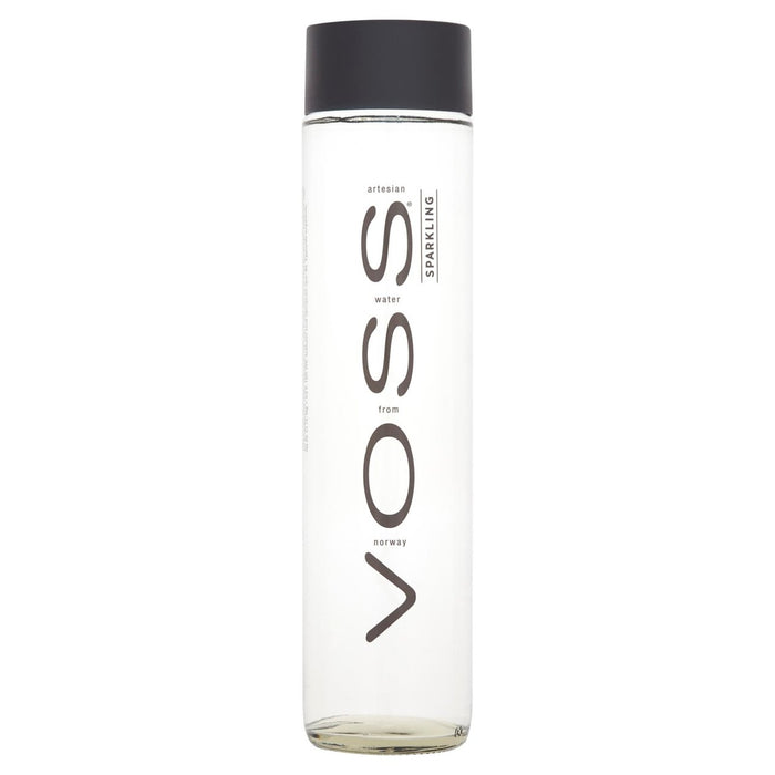 VOSS Agua Artesiana con Gas Botella de Vidrio 800ml 