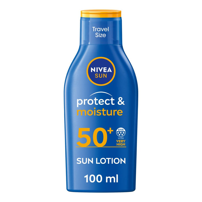 لوشن الحماية من الشمس والرطوبة من نيفيا بعامل حماية من الشمس 50+، حجم مناسب للسفر، 100 مل