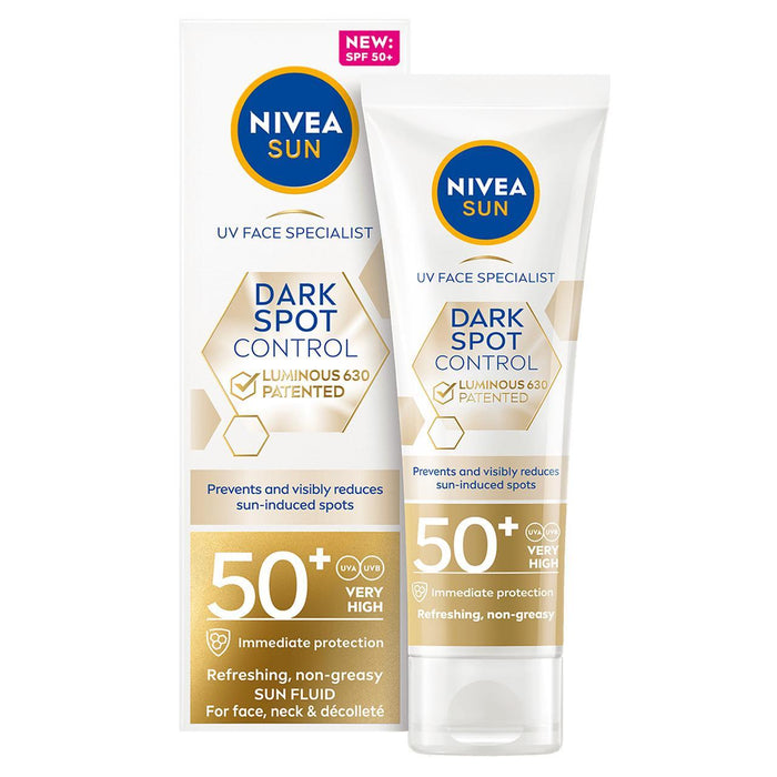 NIVEA Sun UV Face SPF 50 Sunscreen Fluid Luminous 630 Dark Spot Control 40ml