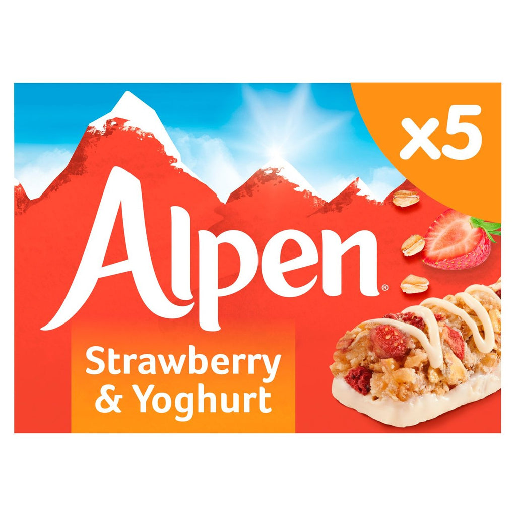 Alpen Cereal Bars Strawberry & Yoghurt 5 x 29g | British Online