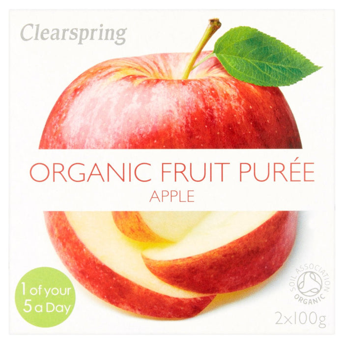 Purée de pomme organique claire 2 x 100g