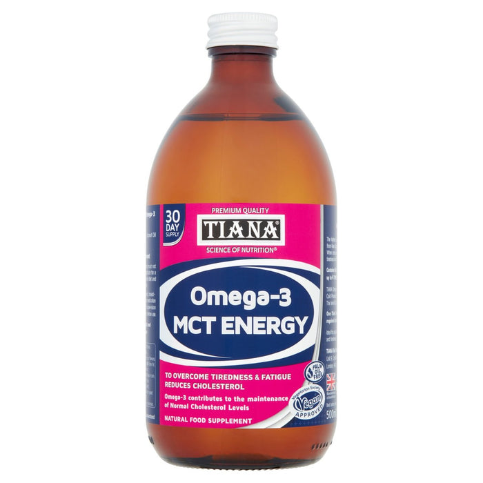 Tiana Premium -Qualität Omega 3 MCT -Energie ergänzen Flüssigkeit 500 ml