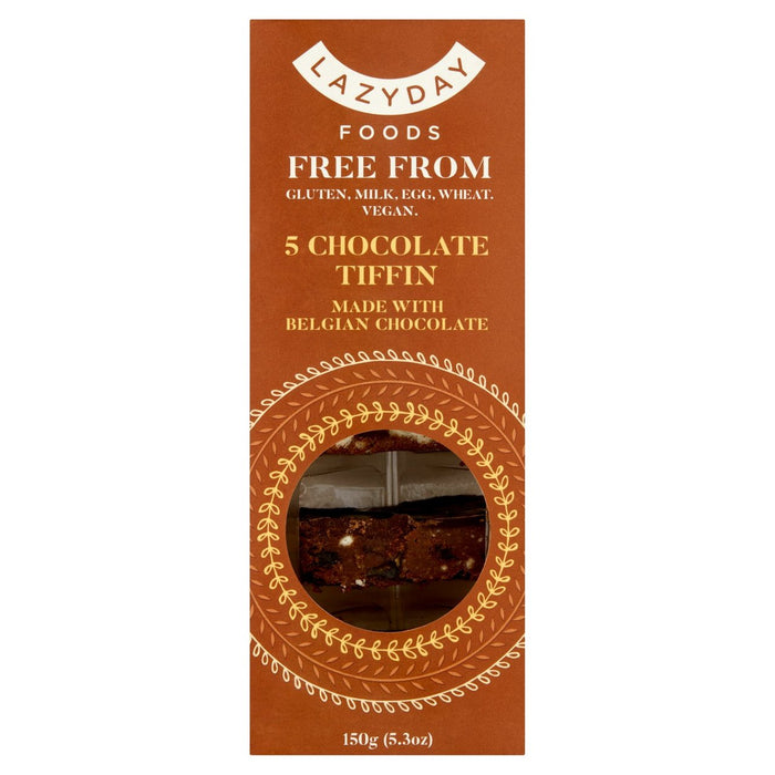 Lazy Day frei von belgischer dunkler Schokolade Tiffin 150g