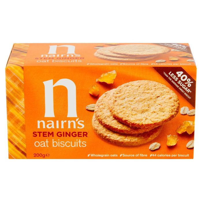 Biscuits d'avoine de gingembre à tige de Nairn 200g