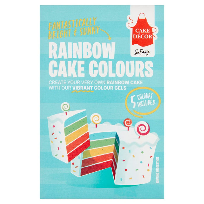 Décoration de gâteau couleurs de gâteau arc-en-ciel 50g