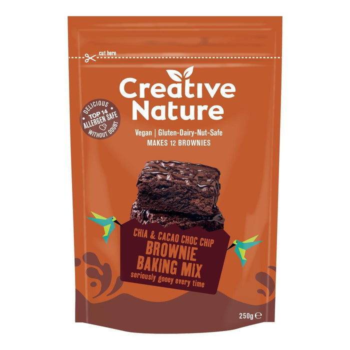 Kreative Natur Chia & Cacao Choc Chip Brownie Backmisch 250g