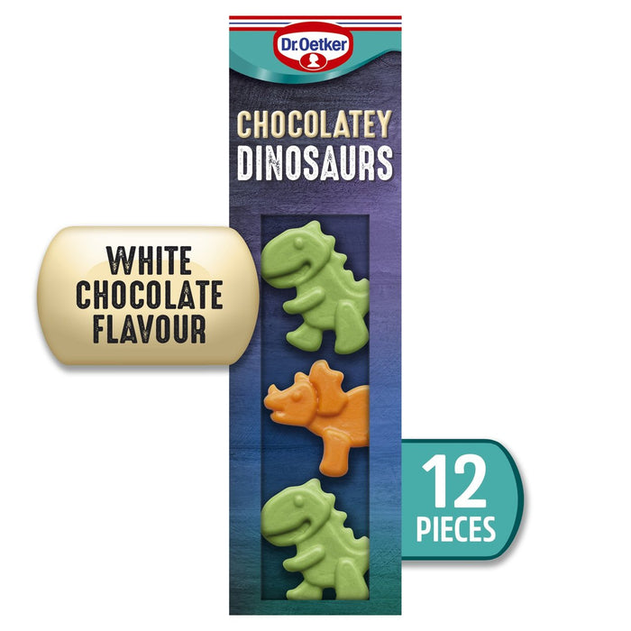 Dr. Oetker 12 Chocolate Flavour Dinosaurs Cake Decorations 20g