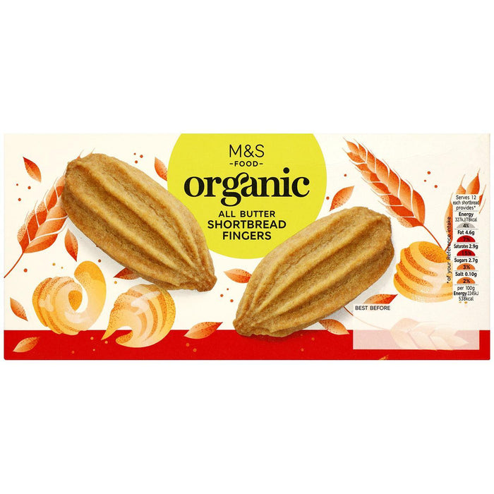 M&S Organic All Butter Short-Fingers 175G