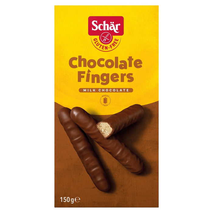 Dedos de chocolate sin gluten de Schar 150G