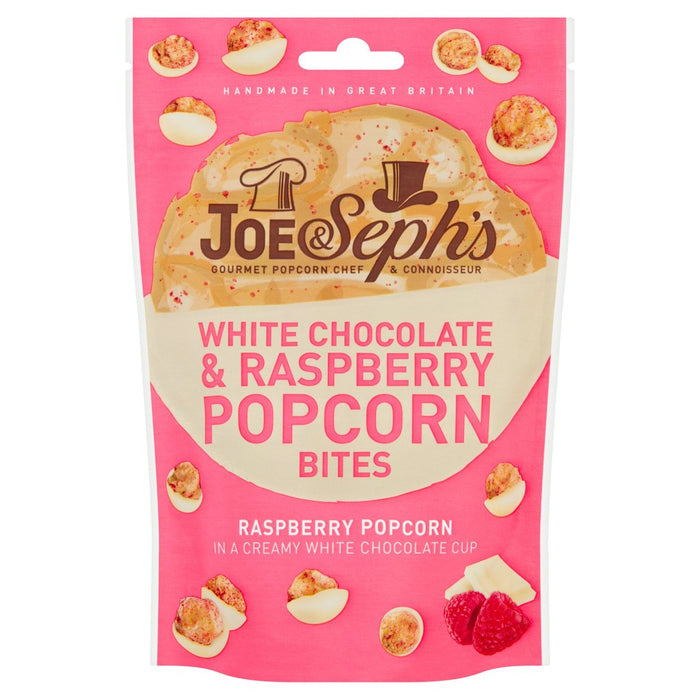 Joe & Sephs White Chocolate & Raspberry Popcorn Bites 63G