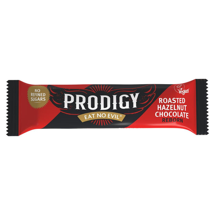 Prodigy Chunky Barra de chocolate de avellana asada 35g