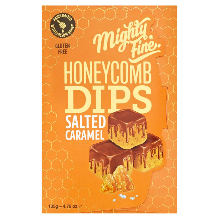 Mighty Fine Saled Caramelo Honeycomb Dips 135g