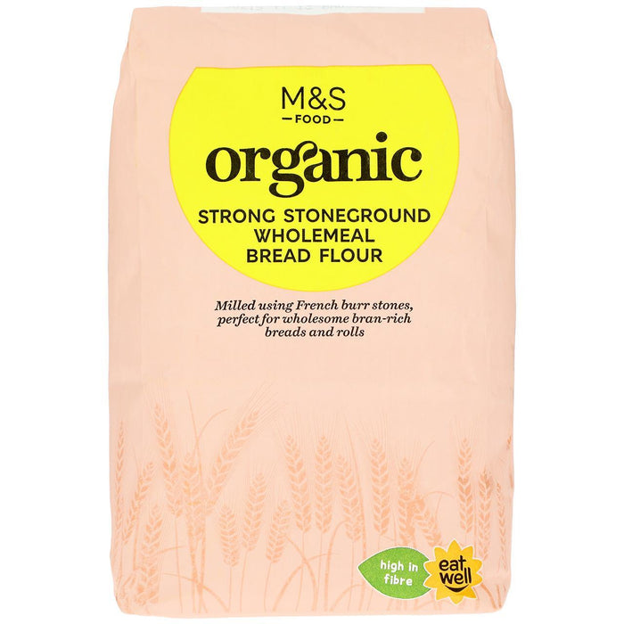 M&S Organic Strong Stoneground Wholeal Pain Farine 1,5 kg