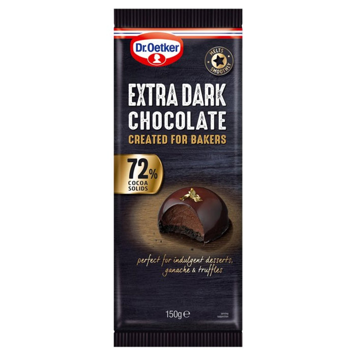 Dr. Oetker extra dunkle 72% Schokoladenbange 150g