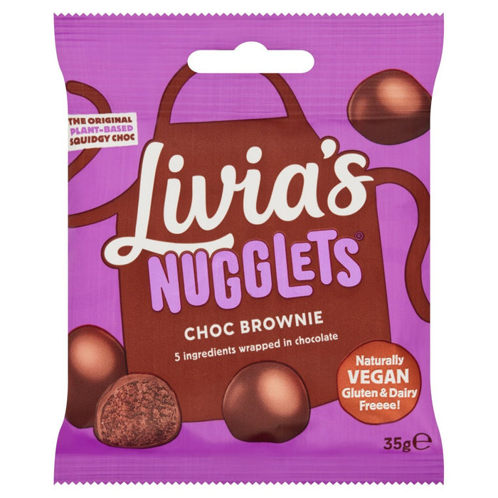 Livias Nuggllets Raw Choc Brownie 35G