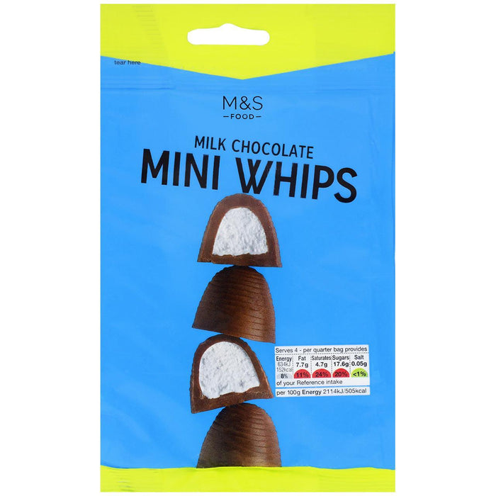 M&S Milk Chocolate Mini látigos 120G