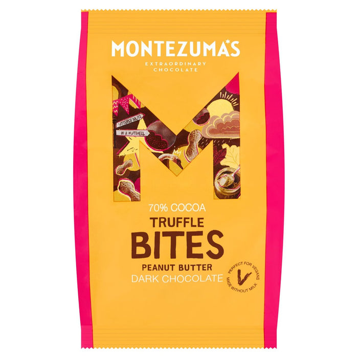 Les piqûres de truffe de beurre d'arachide au chocolat noir de Montezuma