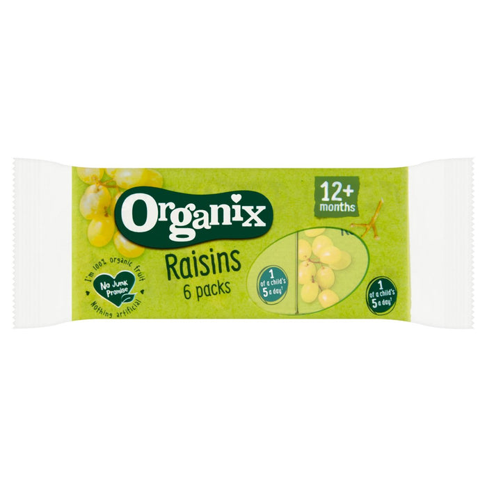 Organix Mini organische Rosinen -Snackboxen 12 Monate+ Multipack 6 x 14g