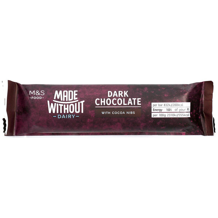 M&S Made Without Dark Chocolate with Chocolate Nibs 36g