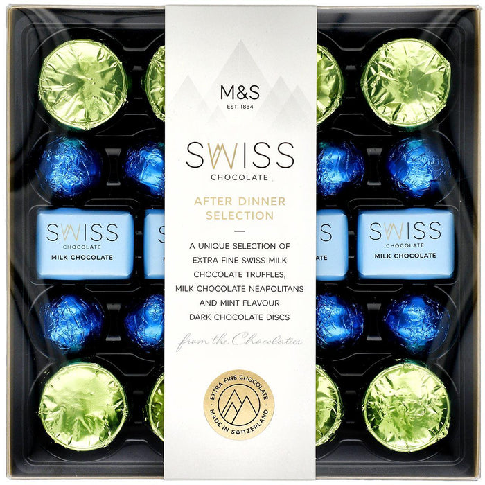 M&S Swiss après le dîner Sélection de chocolat 264G