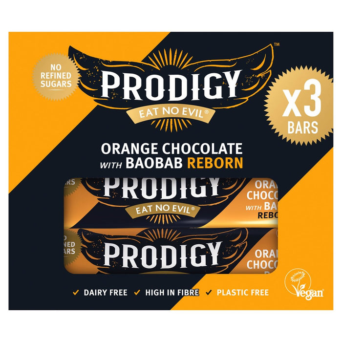 Prodige chunky orange chocolate bar multipack 3 x 35g