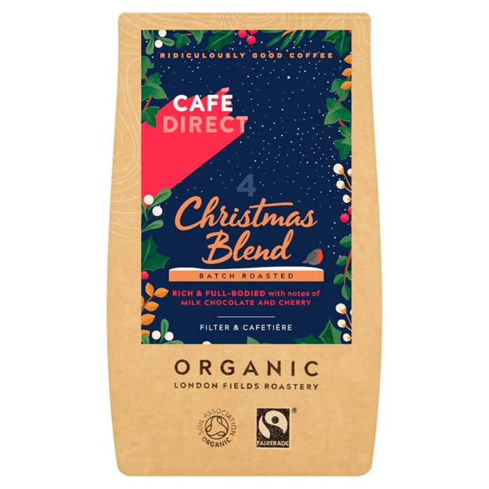 CafeDirect Organic Christmas Blend Hround Hold Coffee 227g
