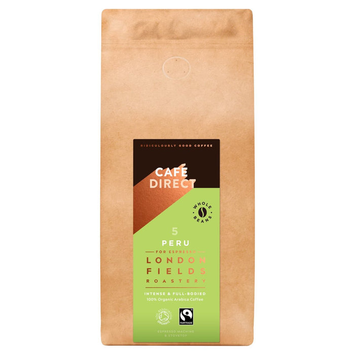 CafeDirect Organic Pérou Espresso Coffee grains 1kg
