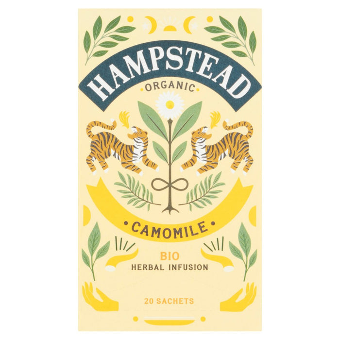 Camomile Infusion Organic Hampstead Tea 20 par paquet