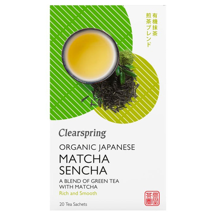 Clearspring Bio -Matcha -grünen Teebeutel 20 pro Packung