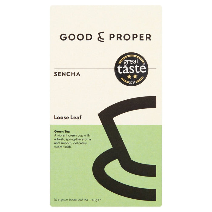 Good & Proper Tea Loose Leaf Sencha Green Tea 40g