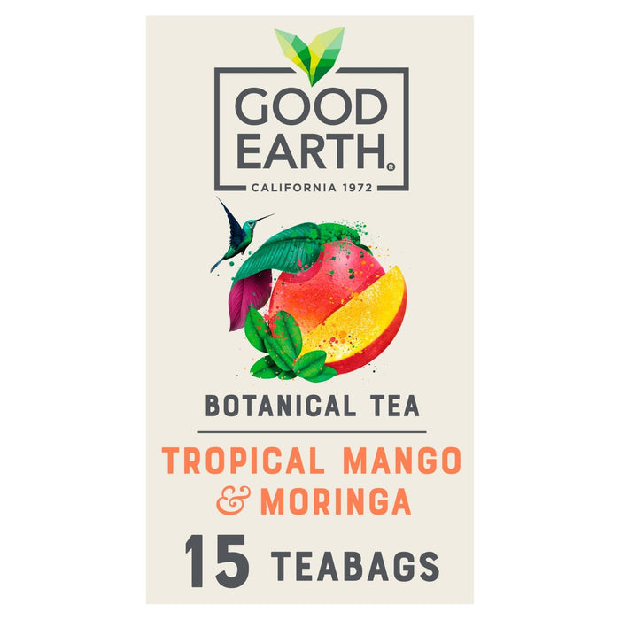 Good Earth Teabags Tropical Moringa Mango 15 par paquet