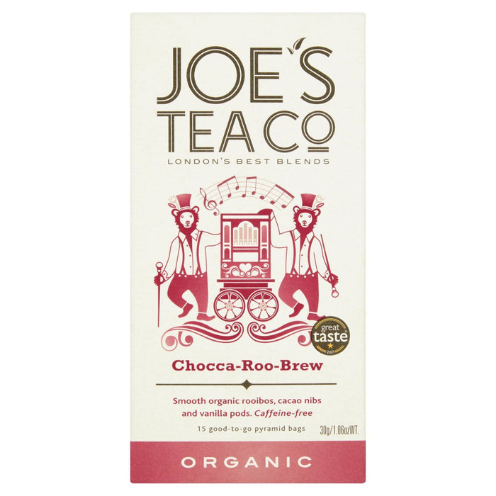 Joe's Tea Co. Organic Chocca Roo Brew Tea 15 por paquete