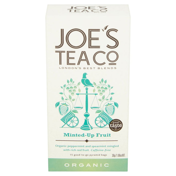 Joe's Tea Co. Organic Minted Up Fruit Tea 15 por paquete
