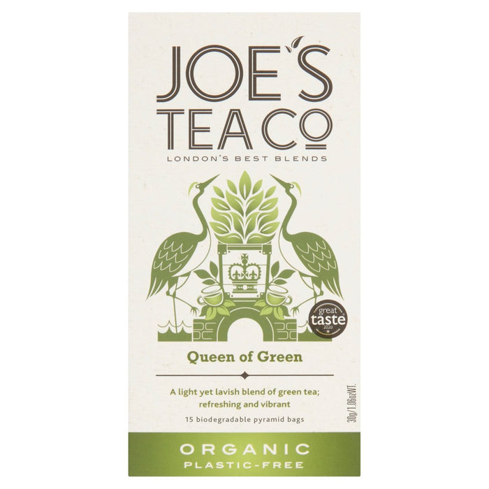 Joe's Tea Co. Queen de Green Organic 15 par paquet