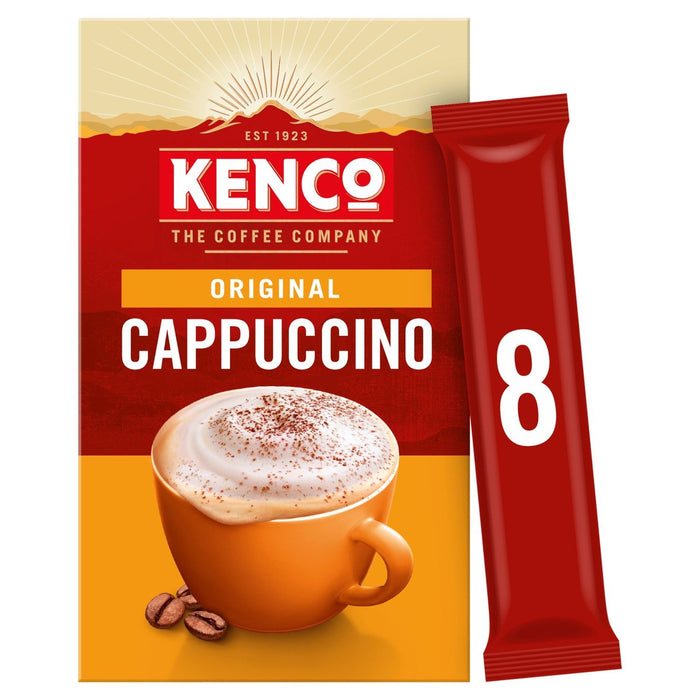 Kenco Cappuccino Sarquetas instantáneas 8 por paquete