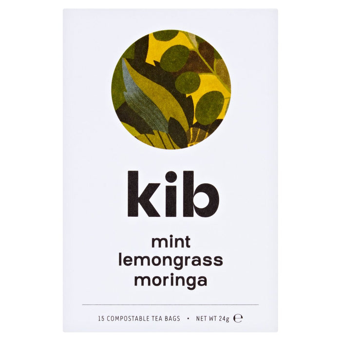 Kib Mint Lemongrass Moringa Té de hierbas 15 por paquete