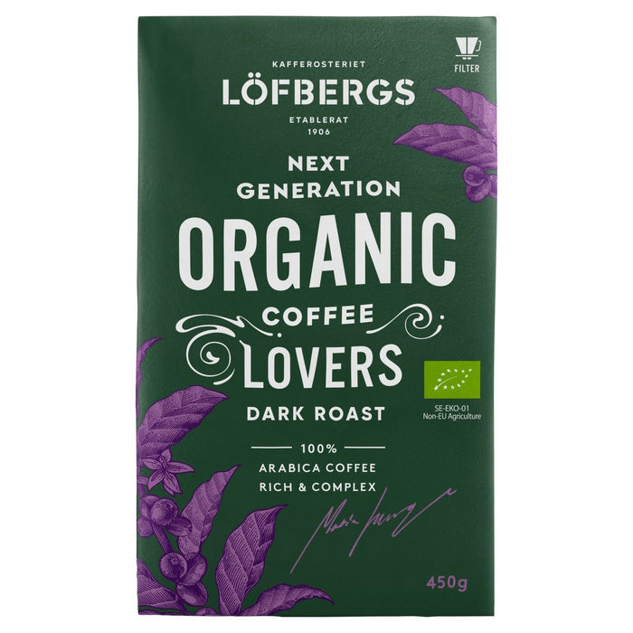 Lofbergs Kaffeeliebhaber Bio dunkelbraten gemahlener Kaffee 450g