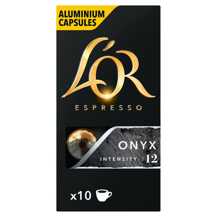 L'Espresso Onyx Intensité 12 Capsules de café 10 par paquet
