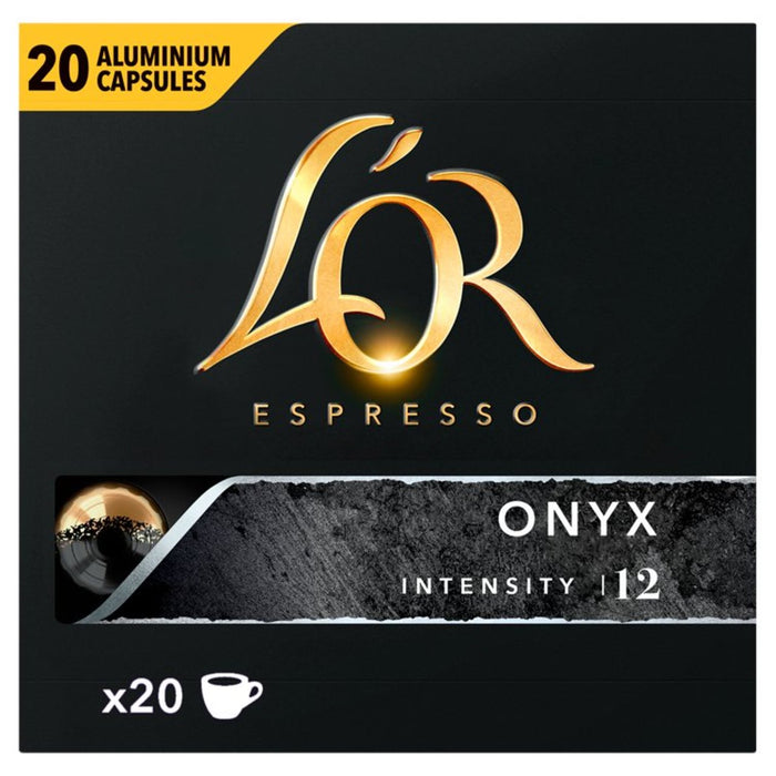 L'Espresso Onyx Intensité 12 Capsules de café 20 par paquet