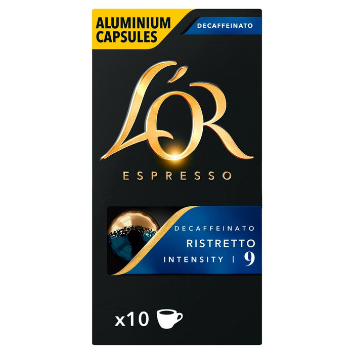 L'Espresso Ristretto Intensity 9 Capsules de café décaffiqué 10 par paquet