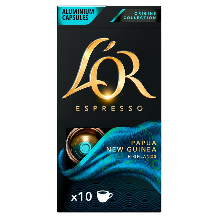L'or Origins Papua Neuguinea Intensität 7 Kaffee Pods 10 pro Pack
