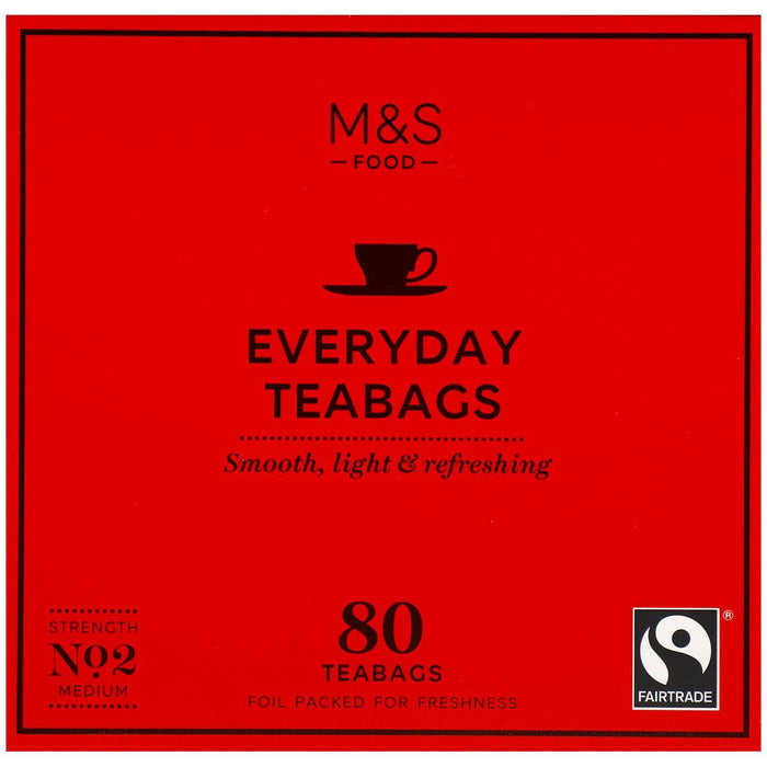 M&S Fairtrade Everyday Tea Bags 80 per pack