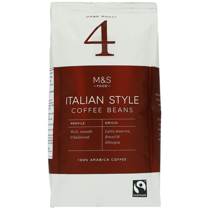 M & S Fairtrade Italienische Kaffeebohnen 227G