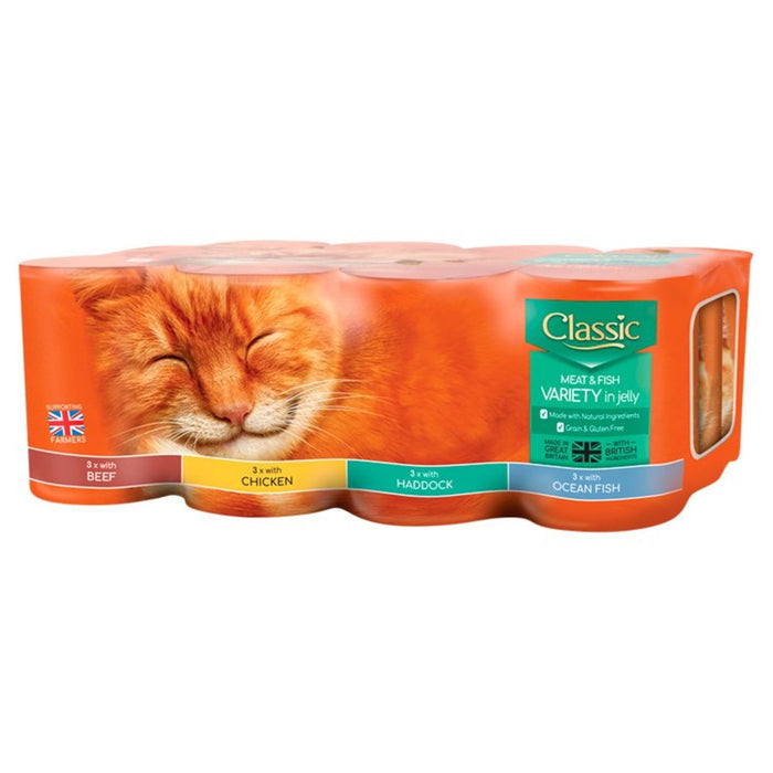 حزمة متنوعة من طعام القطط الكلاسيكي من بوتشرز 12 × 400 جرام